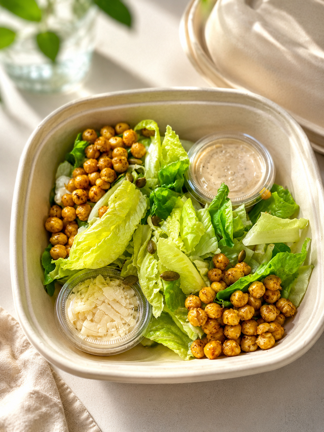 Artisan Caesar (with Roasted Chickpeas)